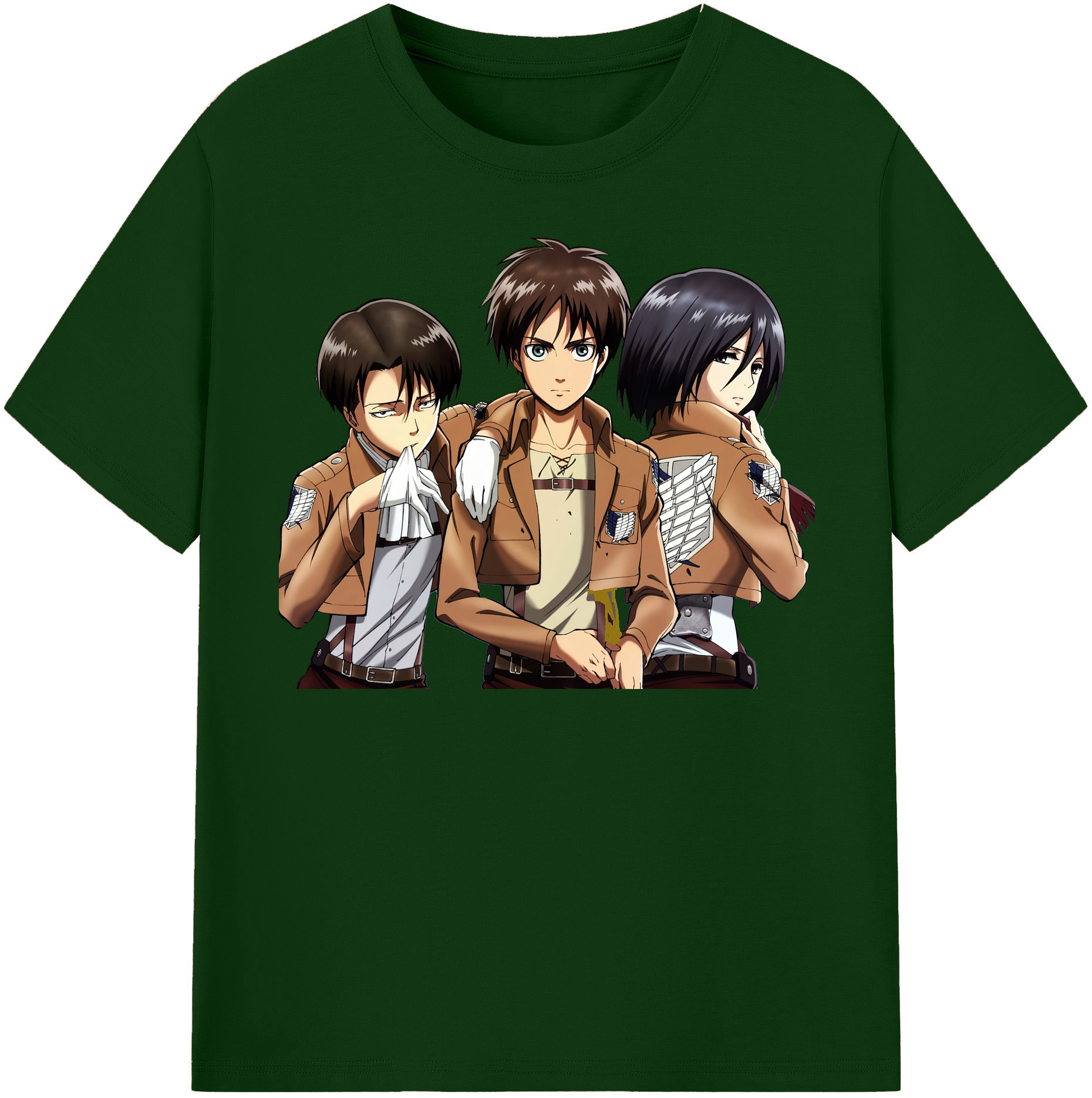 （画像用） 進撃の巨人 エレン･イェーガー Attack on Titan Eren Jäger 綿100％半袖Tシャツ（フロントプリント）